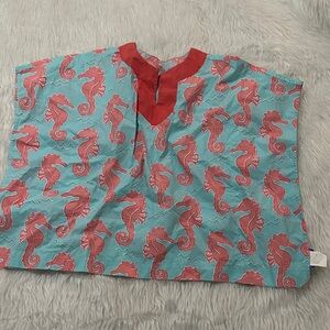 Kelly's Kids Red and Blue Seahorse Swim Coverup
